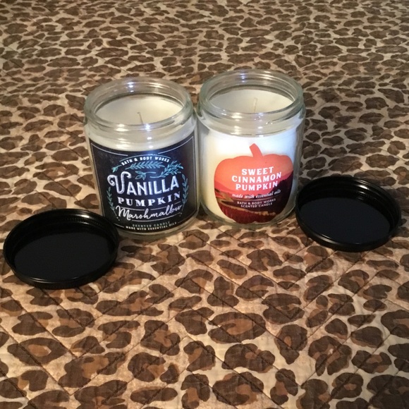 Fall Autumn Holiday Scented Vanilla Marshmallow Cinnamon Pumpkin Candles